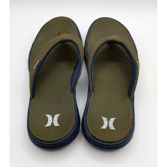 Hurley Flex 2.0 Men's Size 10 Flip-Flop Olive Canvas Sandals - Picture 4 of 7